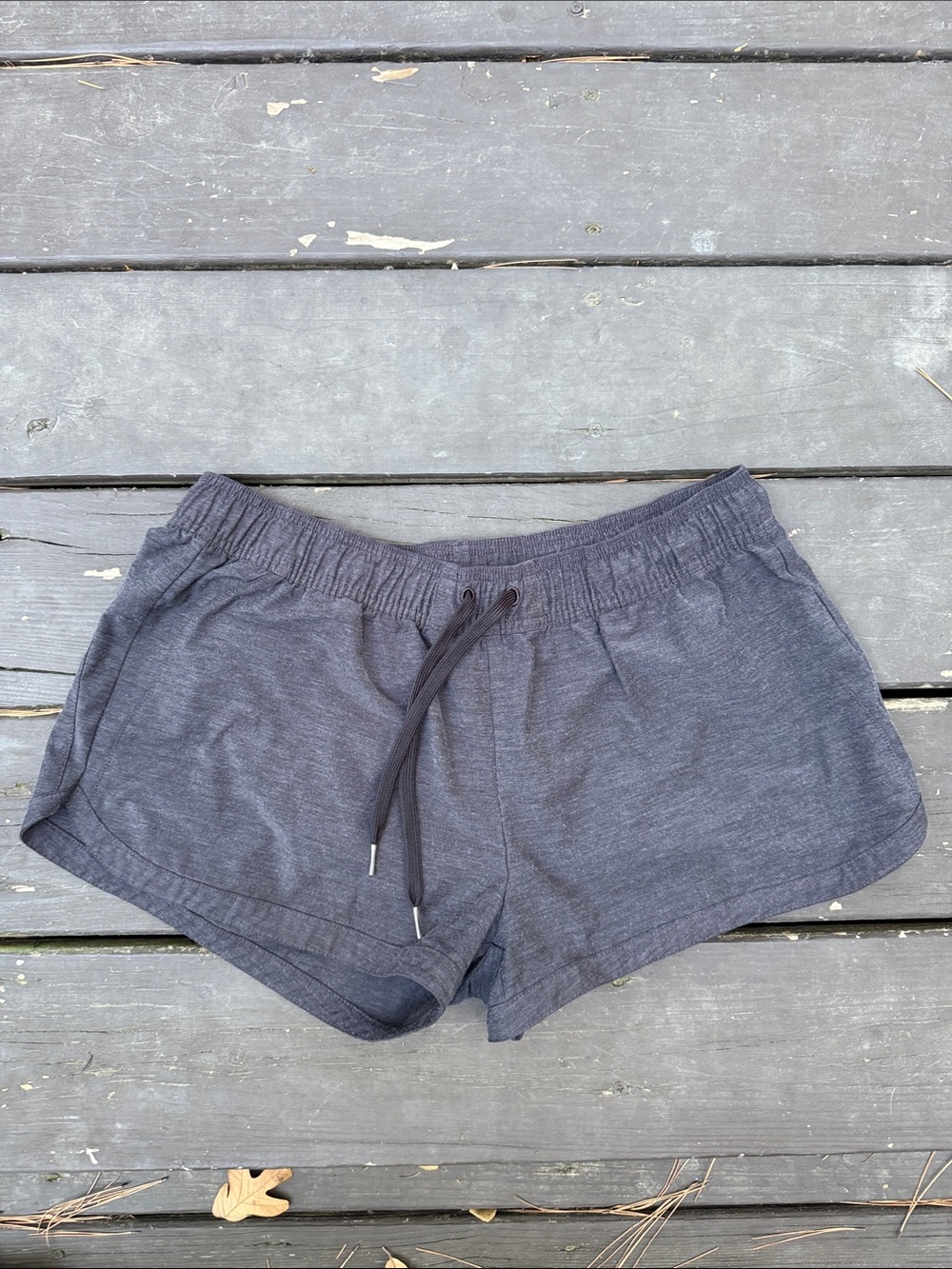 Prana Charcoal Elastic-Waist Athletic Shorts size Medium